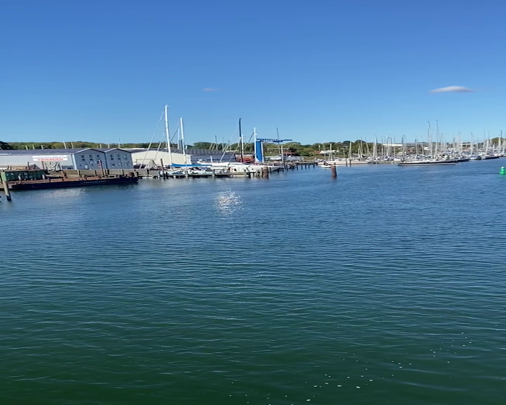 Fischereihafen Maasholm mit Kuttern